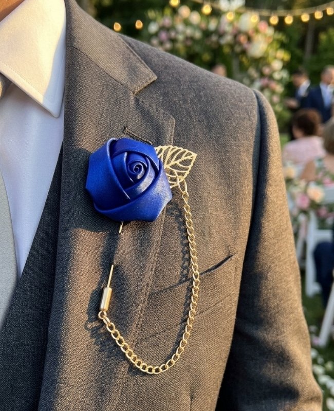 Ansteckblume Blau Herren «Alfred»