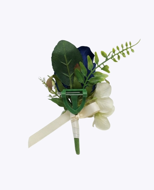 Blumen-Anstecknadel Blau Herren «Gabriel»