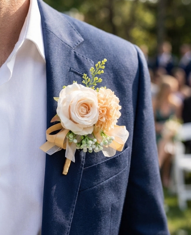 Ansteckblume Orange Herren «Valentin»