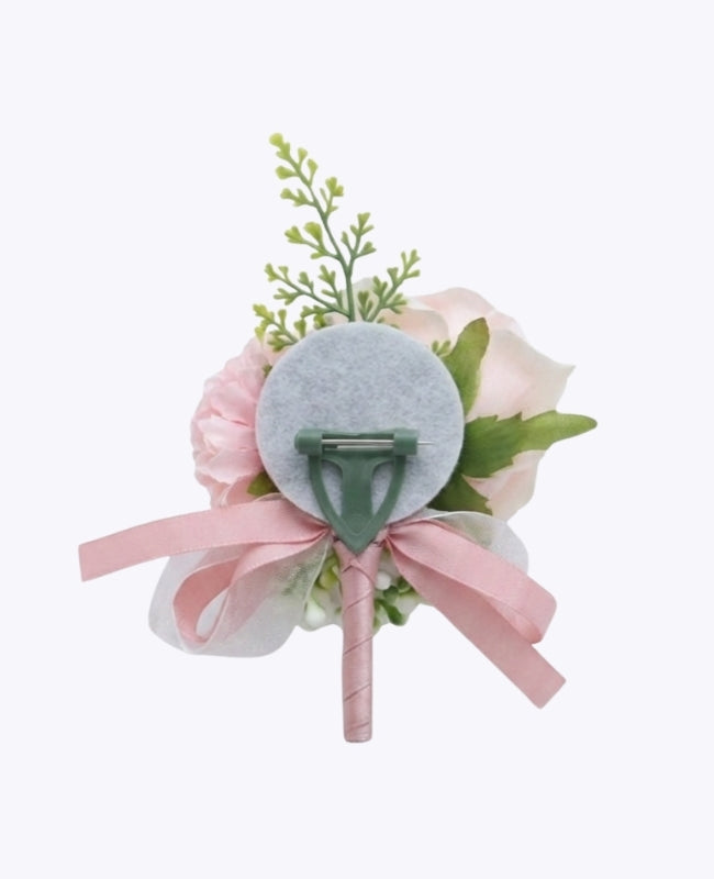 Blumen-Anstecknadel Rosa Herren «Valentin»