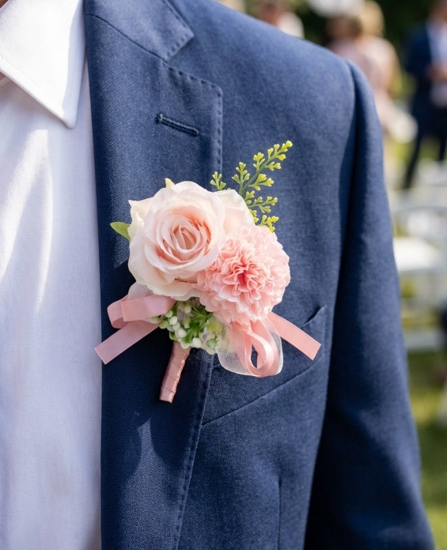 Ansteckblume Rosa Herren «Valentin»