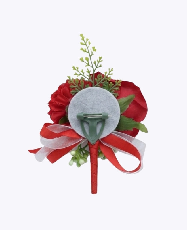 Blumen-Anstecknadel Rot Herren «Valentin»