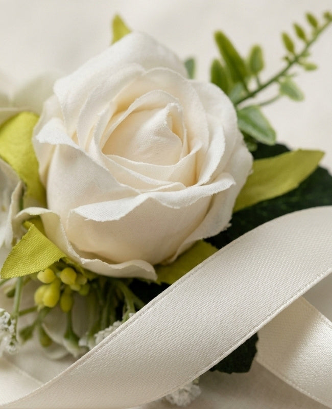 Blumen-Armband Beige Damen "Gabriel"