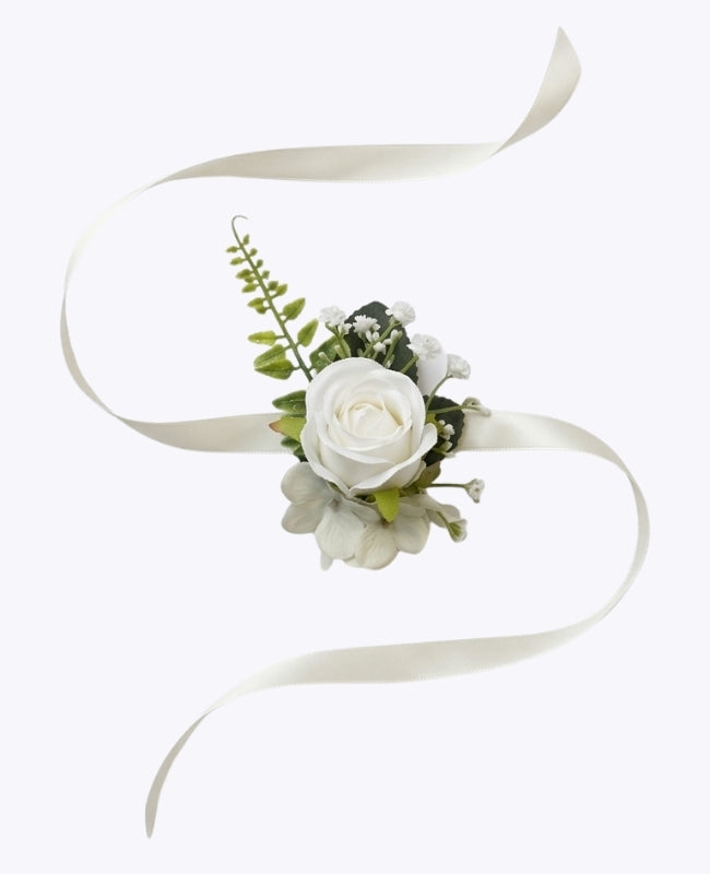 Blumenarmband Weiß Damen "Gabriel"