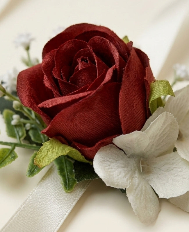 Blumen-Armband Rot Damen "Gabriel"