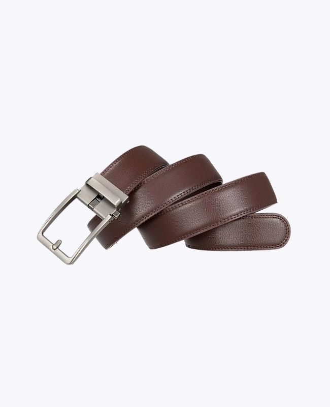 Herrengürtel Braun aus Leder ohne Löcher "Henri"