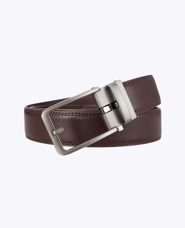 Herrengürtel Braun aus Leder ohne Löcher "Henri"