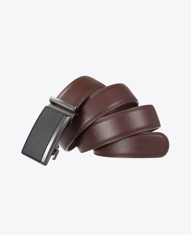 Gürtel Herren Braun aus Leder ohne Löcher «Marceau»