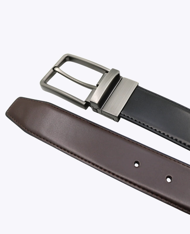 Gürtel Herren Braun und Schwarz Wendbar aus Leder «Constant»