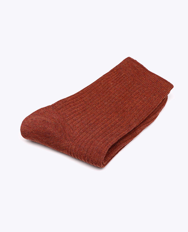 Herrensocken Terracotta n°3 aus Baumwolle «Maurice»