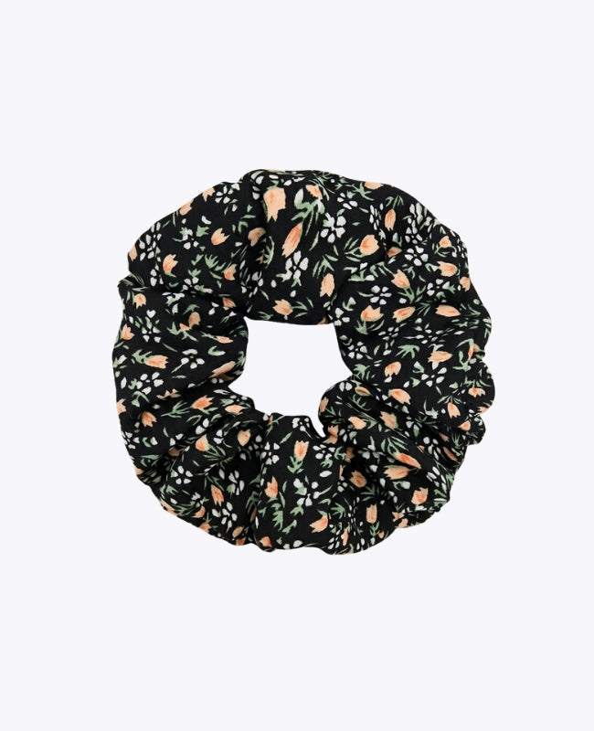 Scrunchie Liberty Schwarz n°4 Damen «Suzanne»