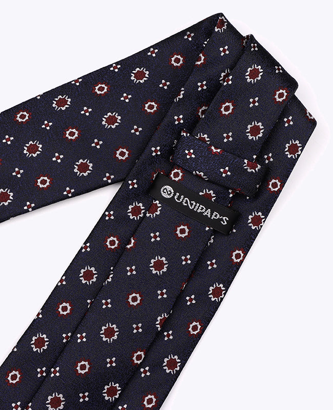 Krawatte Blau Nr. 1 mit Muster Herren Polyester «Edmond»