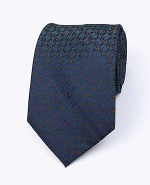 Krawatte Blau n°2 mit Muster Herren aus Polyester «Edmond»