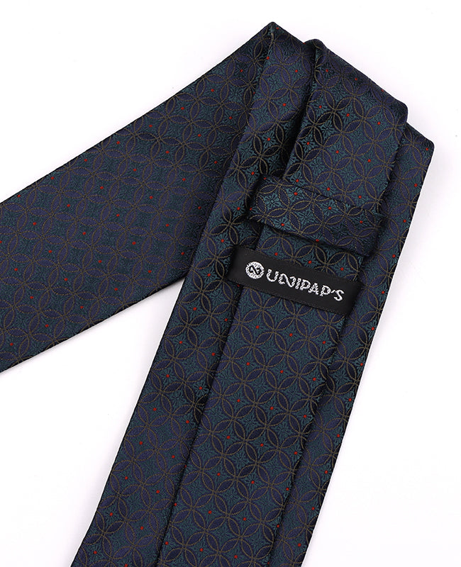 Krawatte Blau Nr. 2 mit Muster Herren Polyester «Edmond»