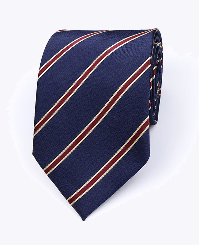 Krawatte Blau gestreift Herren aus Polyester «Edmond»