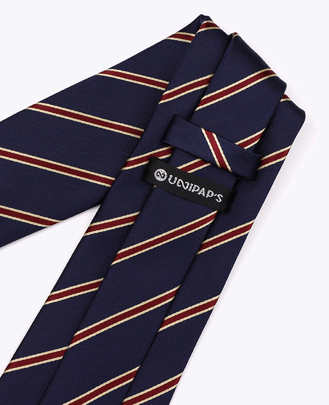 Krawatte Blau gestreift Herren aus Polyester «Edmond»