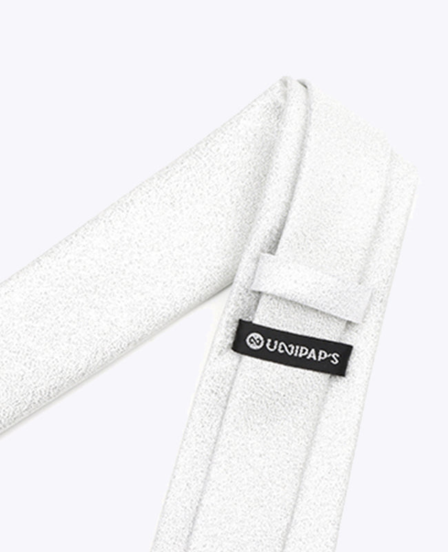 Krawatte mit Pailletten Silber n°1 Herren aus Polyester | Isidore - Unipap's