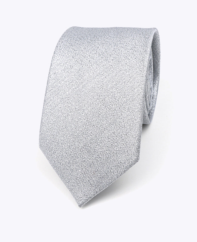 Krawatte Silber Glitzer Nr.2 Herren aus Polyester | Isidore - Unipap's