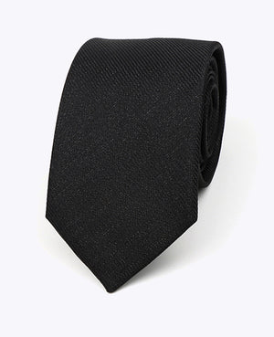 Glitzer-Krawatte Schwarz Nr. 1 Herren aus Polyester | Léonard - Unipap's