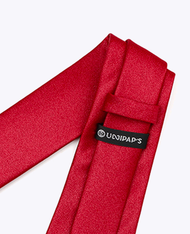 Glitzer-Krawatte Rot Nr. 2 Herren aus Polyester | Armand - Unipap's