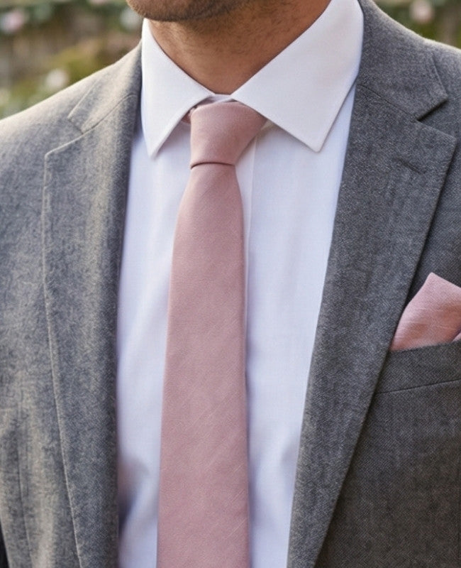 Krawatte Rosa Nr. 3 Herren Baumwolle «Edgard»