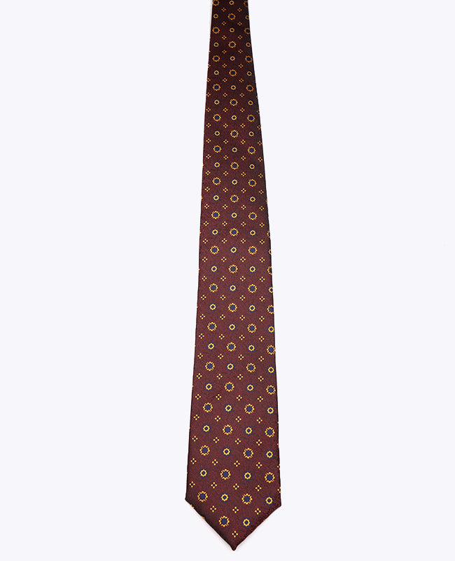 Krawatte Rot Nr. 1 mit Muster Herren Polyester «Edmond»