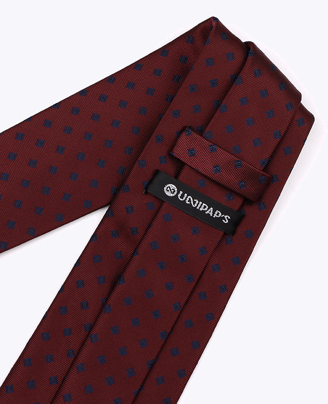 Krawatte Rot Nr. 2 mit Muster Herren Polyester «Edmond»