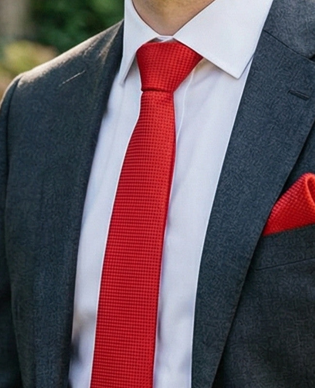 Krawatte Rot n°2 Herren aus Polyester «Martin»