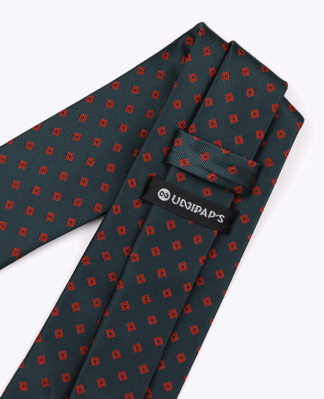 Krawatte Grün mit Muster Herren Polyester «Edmond»