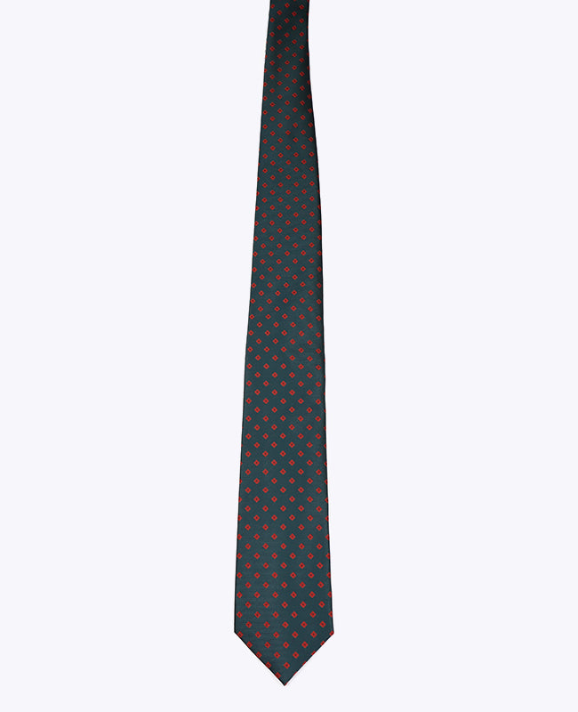 Krawatte Grün mit Muster Herren Polyester «Edmond»
