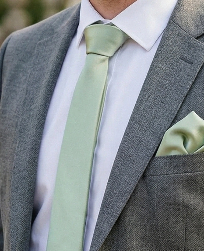 Krawatte Grün n°1 Herren Polyester «Anatole»