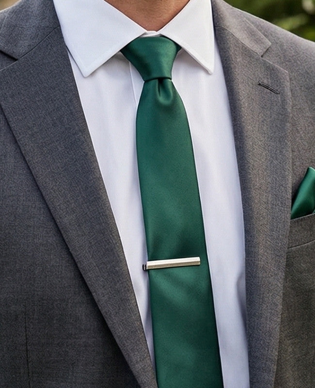 Krawatte Grün n°1 Herren aus Polyester «Jules»