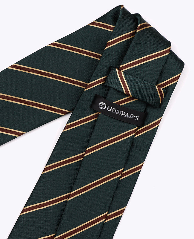 Krawatte Grün gestreift Herren Polyester «Edmond»