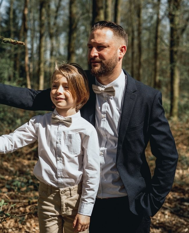 Fliege Beige Herren Baumwolle «Edgard»