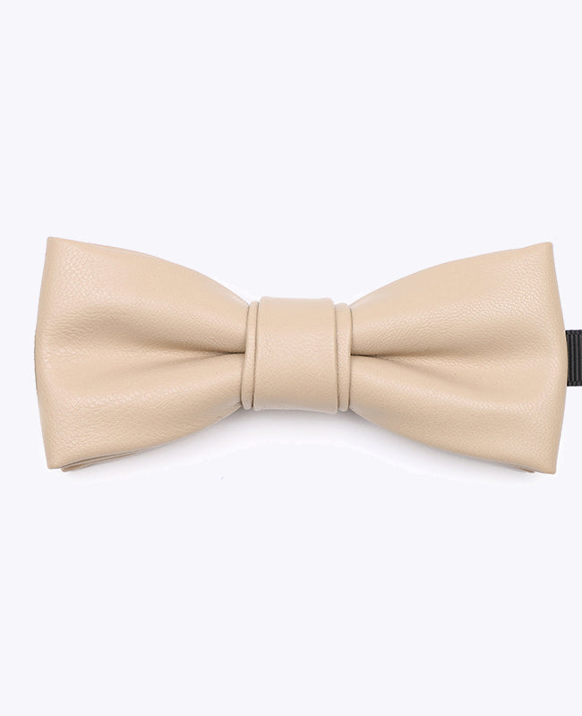 Fliege Beige aus Leder «Achille»