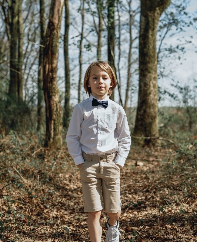 Fliege Blau Nr. 1 Kinder aus Polyester «Lucien»