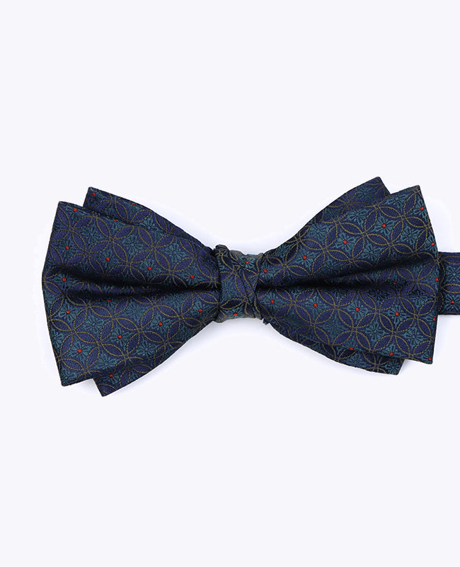 Fliege Blau n°2 Herren gemustert aus Polyester «Edmond»