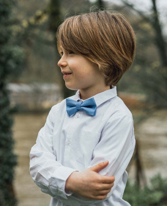 Fliege Blau n°5 Kinder Polyester «Lucien»