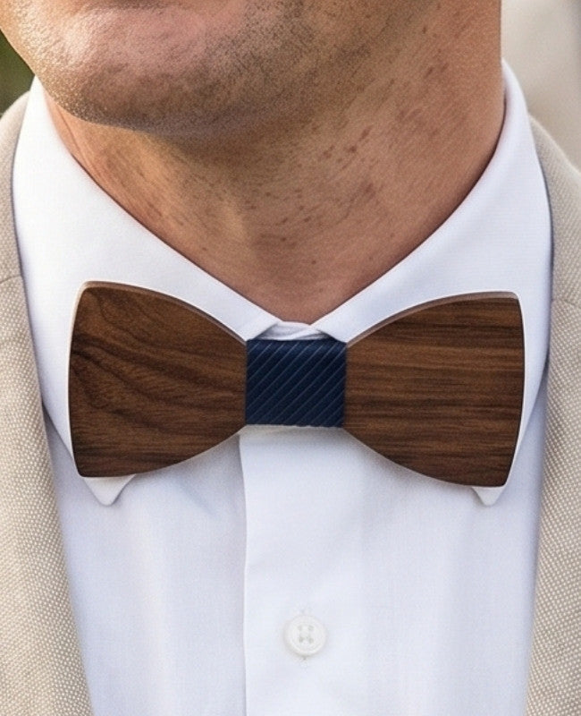 Fliege Blau Herren aus Holz „Ambroise"
