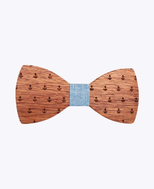 Fliege Blau Herren aus Holz „Côme"