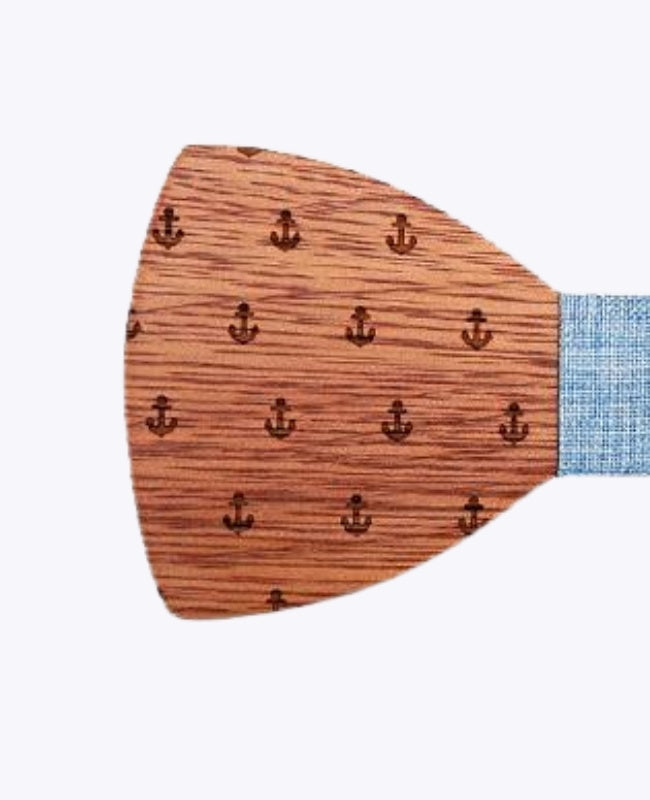 Fliege Blau Herren aus Holz „Côme"