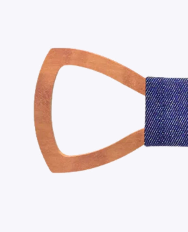 Fliege Blau Herren aus Holz „Émile"