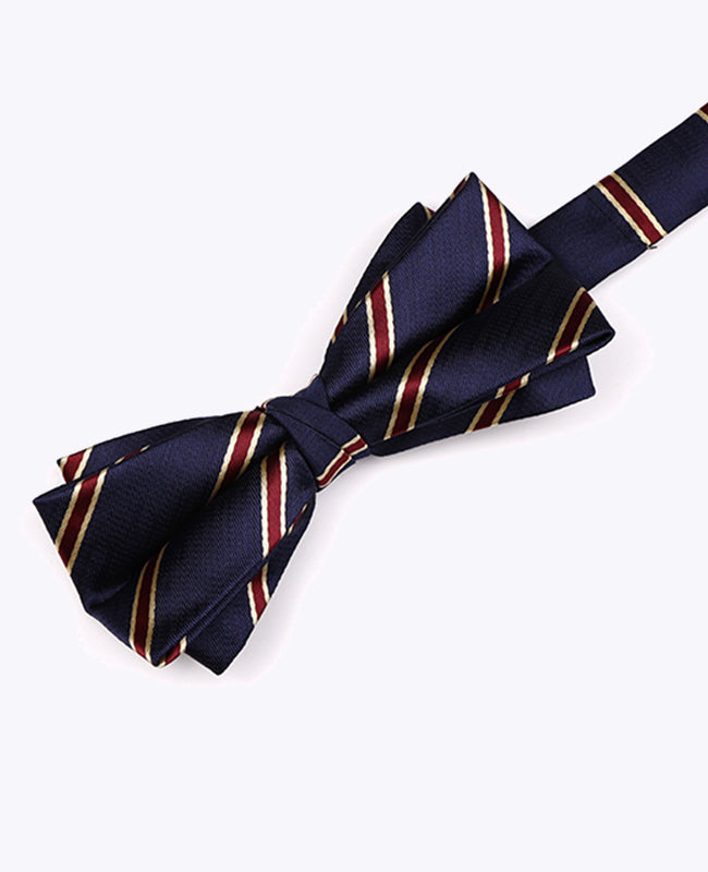 Fliege Blau gestreift Herren aus Polyester «Edmond»