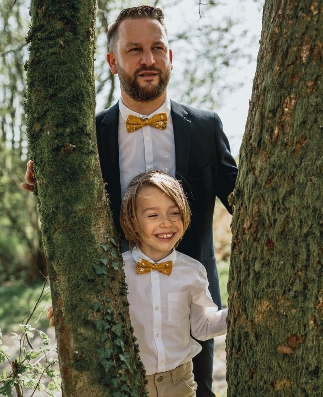 Noeud Papillon Liberty Jaune Homme en Coton «Gaspard»