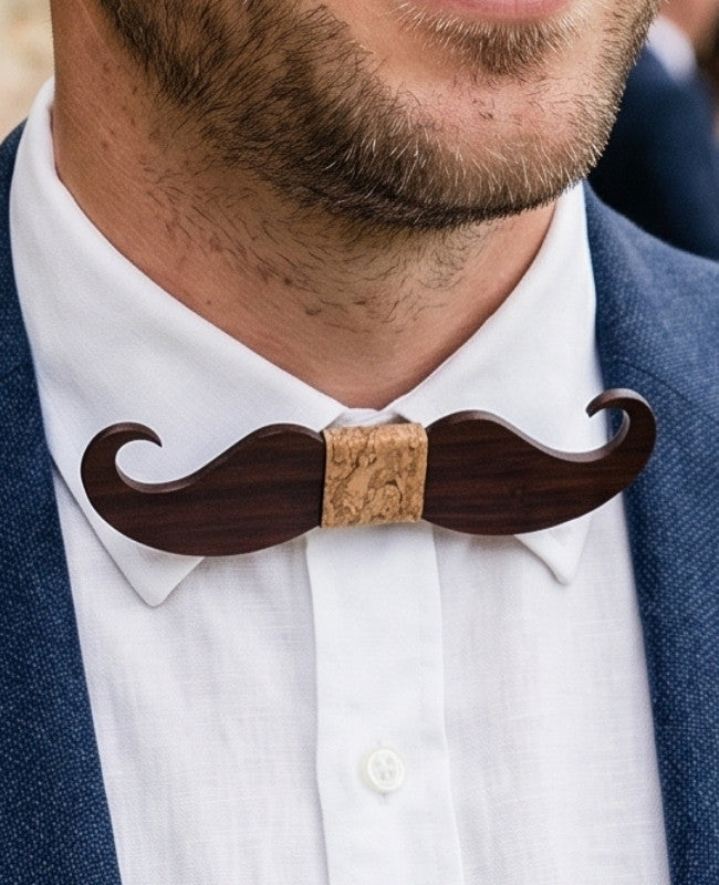 Fliege Kork Herren aus Holz „Théophile"