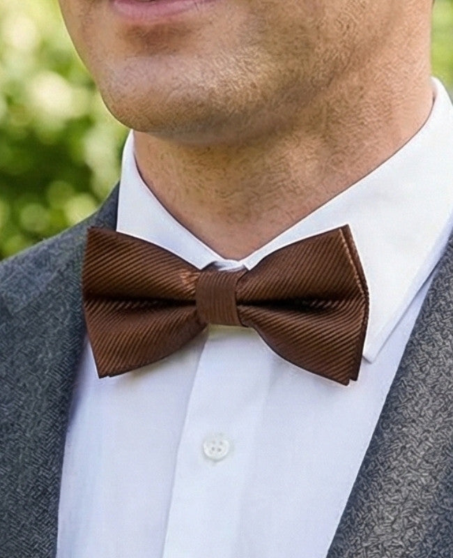 Fliege Braun Herren aus Polyester «Lucien»