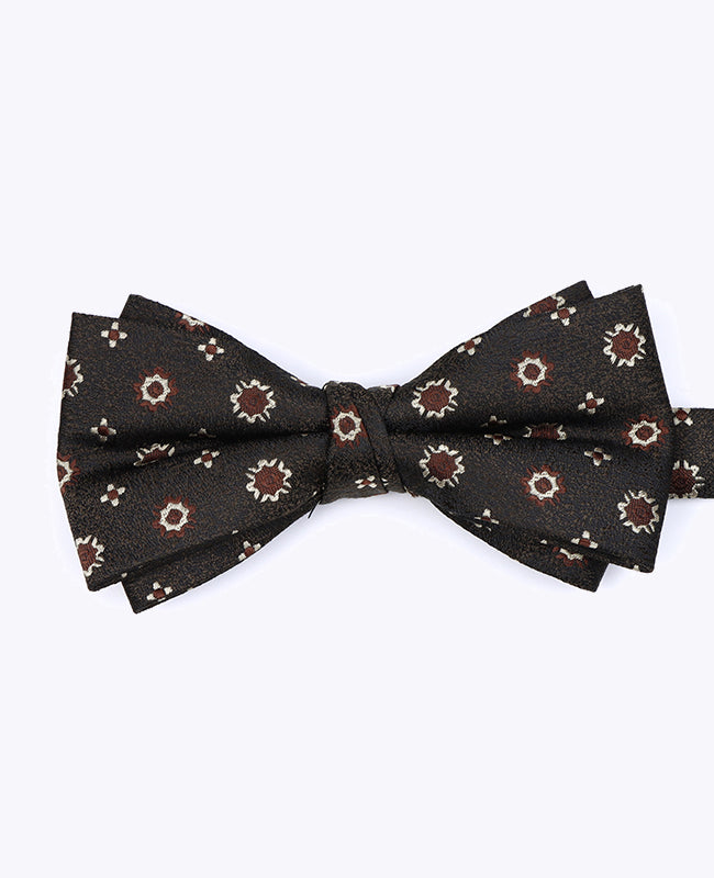 Fliege Braun n°1 Herren gemustert aus Polyester «Edmond»
