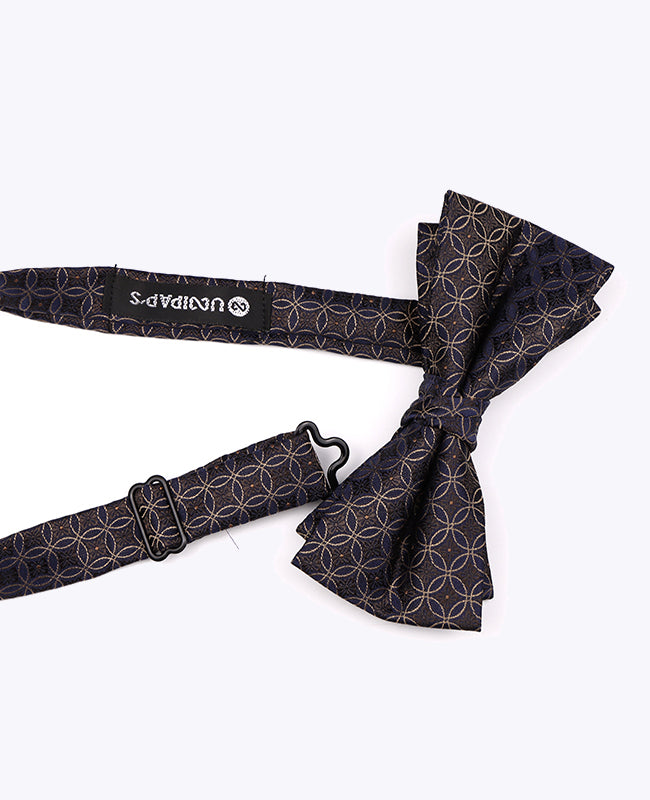 Fliege Braun n°3 Herren gemustert aus Polyester «Edmond»