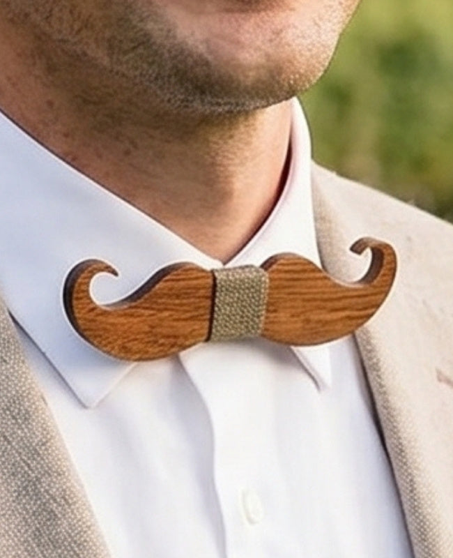 Fliege Braun Herren aus Holz „Hippolyte"