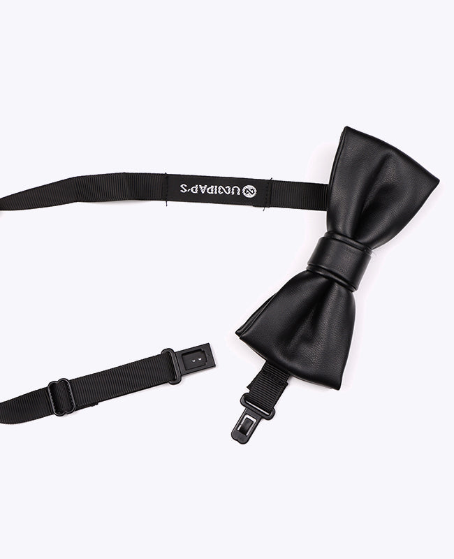 Noeud Papillon Noir Homme en Cuir «Achille»